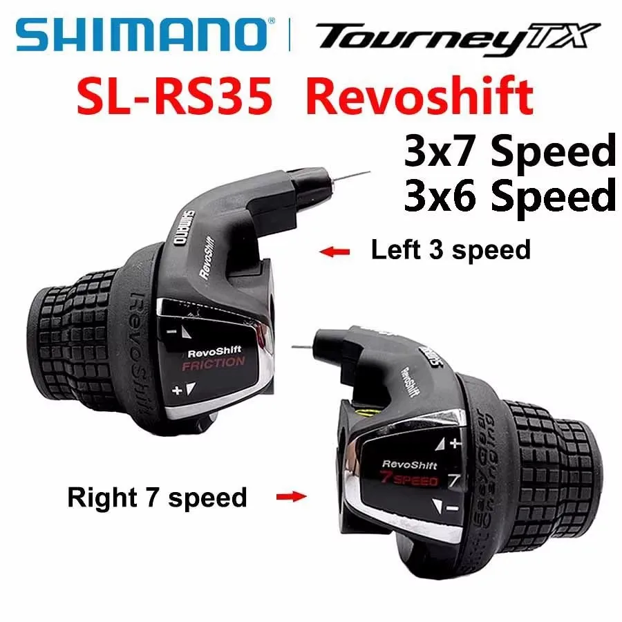 Shimano Tourney SL RS35 Revoshift grip bike Twist Shifter lever 3*6s 3*7s 18S 21s bicycle Comb with grips RS35 as RS31 RS36
