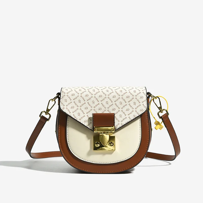 Женская кожаная сумка-седло дизайнерская вместительная сумка через плечо 2023