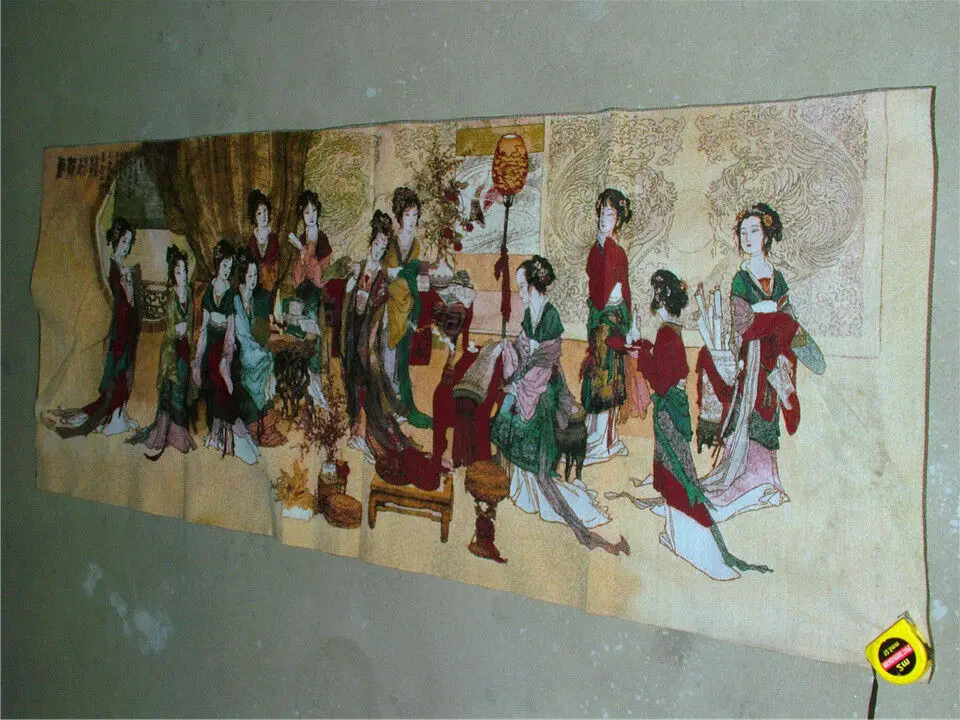 

Superb Chinese Cloth Silk Antiquity Beautiful Woman Beauty Thangka Tangka Mural