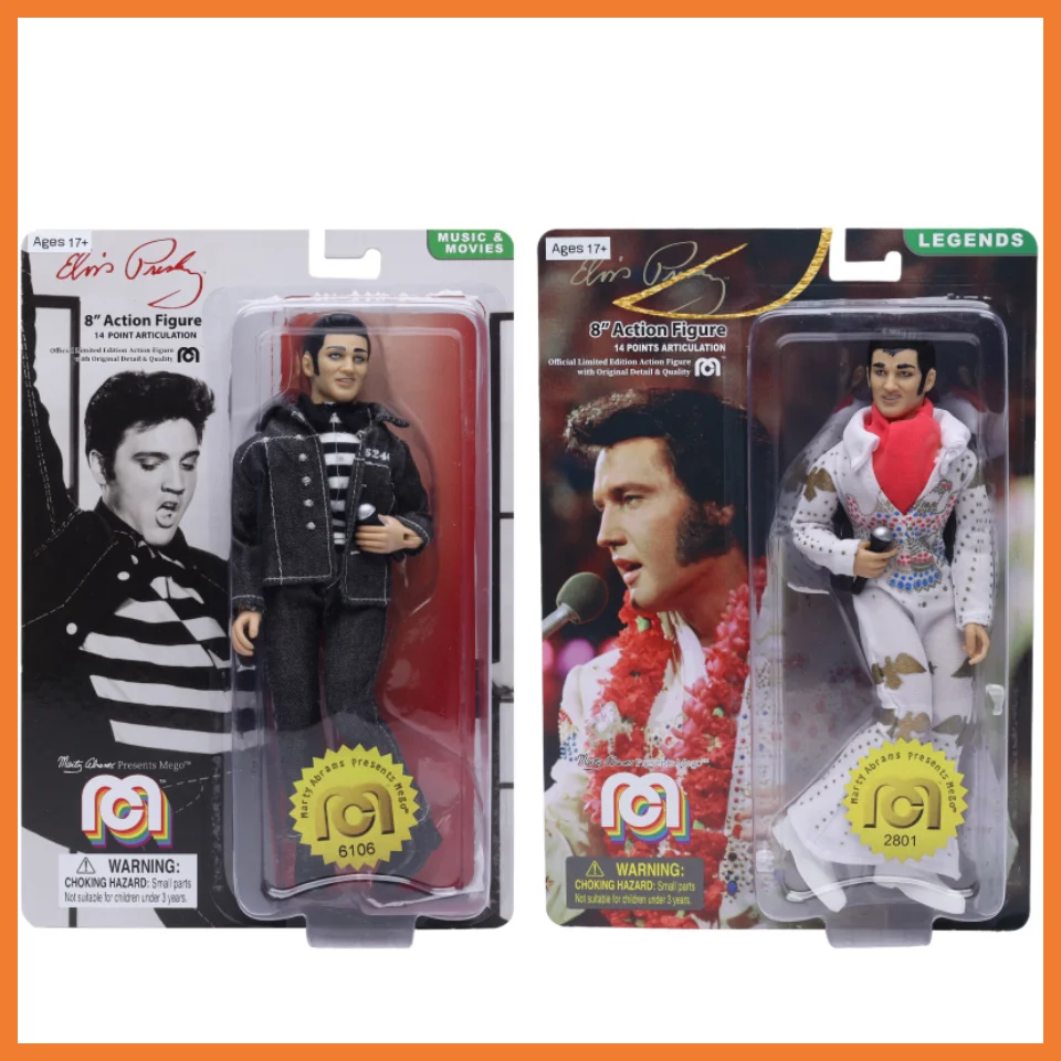Фото Горячий комбинезон The Elvis Presley Aloha Jailhouse Rock, подвесная карта, игрушка на Хэллоуин, Коллекционная кукла, 8-дюймовая фигурка №1