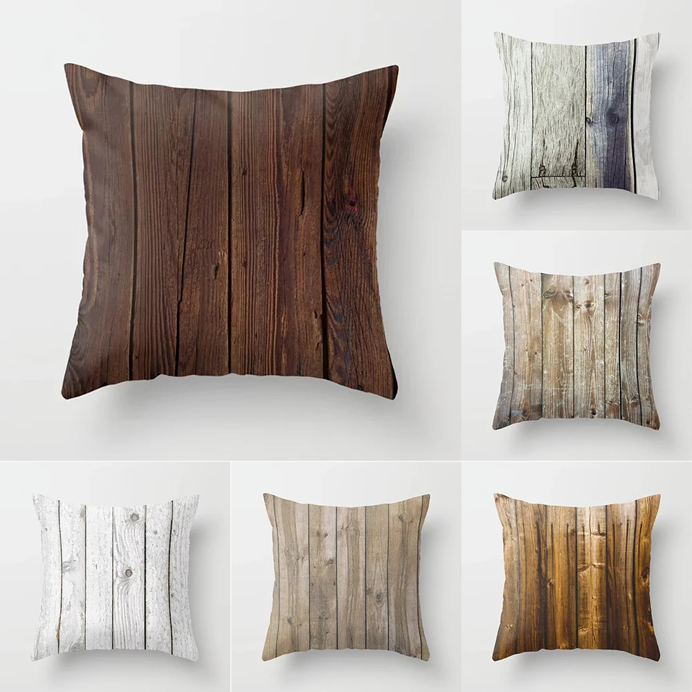 

Home decor pillowcase writing solid wood board print square pillowcase for bedroom living room 45x45cm funda de almohada