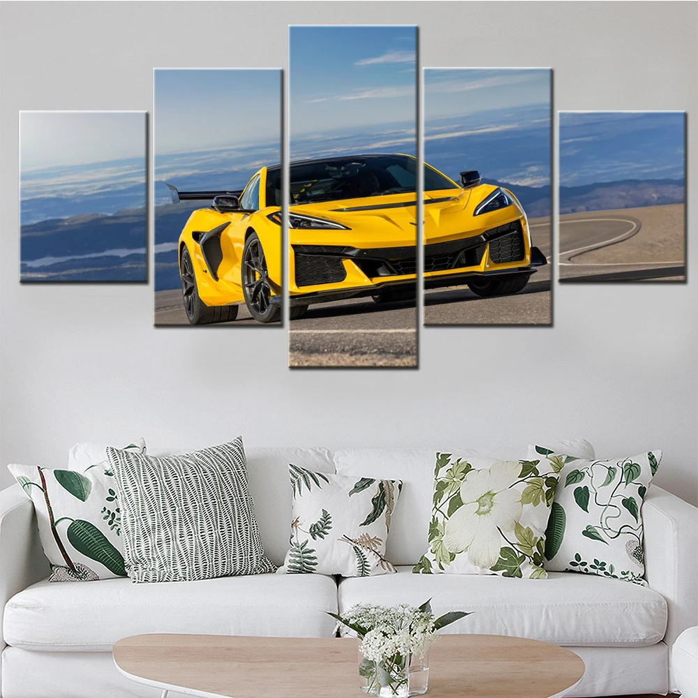 5 шт. холст настенный художественный постер живопись автомобили Chevrolet Corvette ZR1 купе