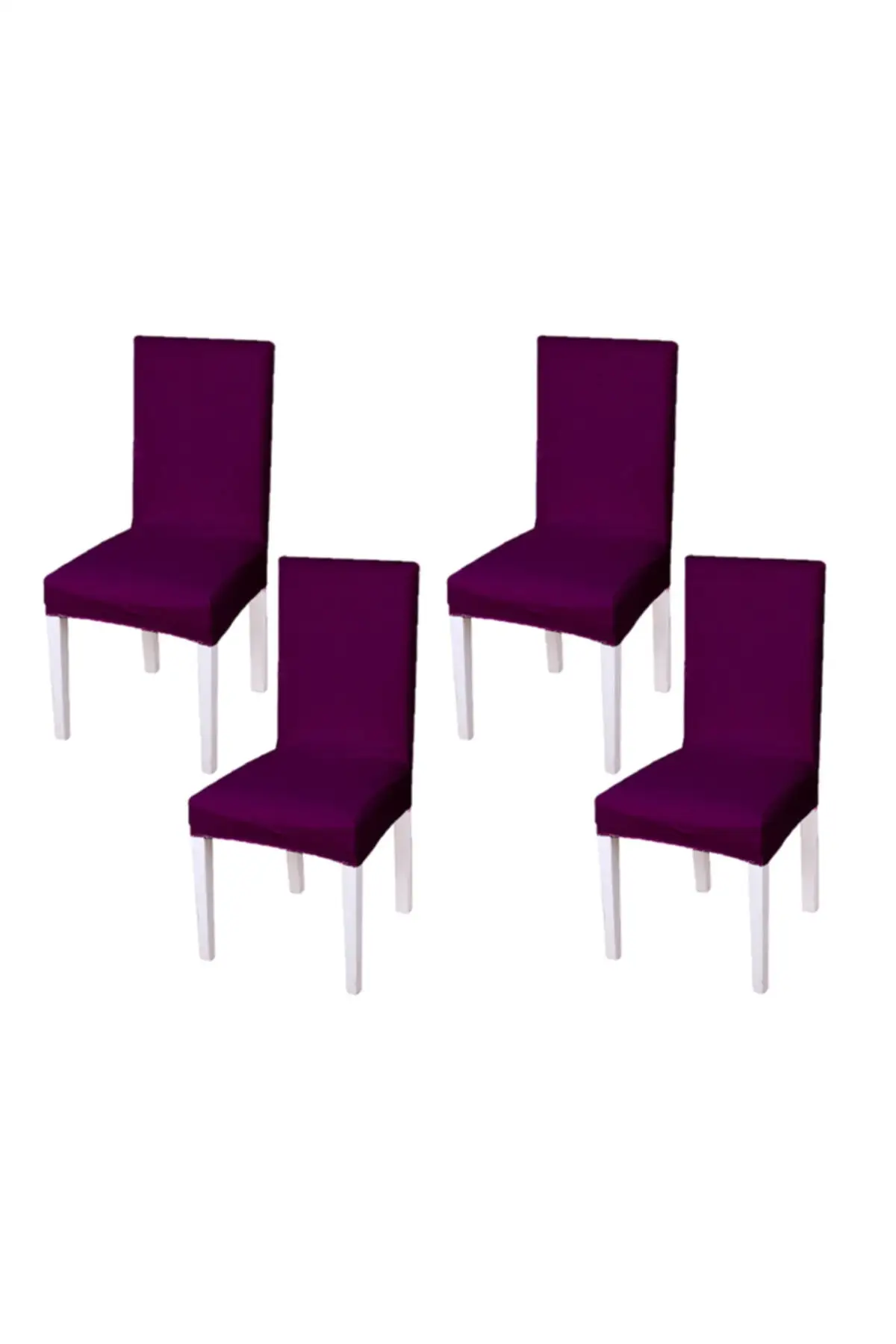 

4-pack Balm Pattern Lycra Fabric Twinkable Chair Cover Case Polyester Purple Lounge Textile Home &