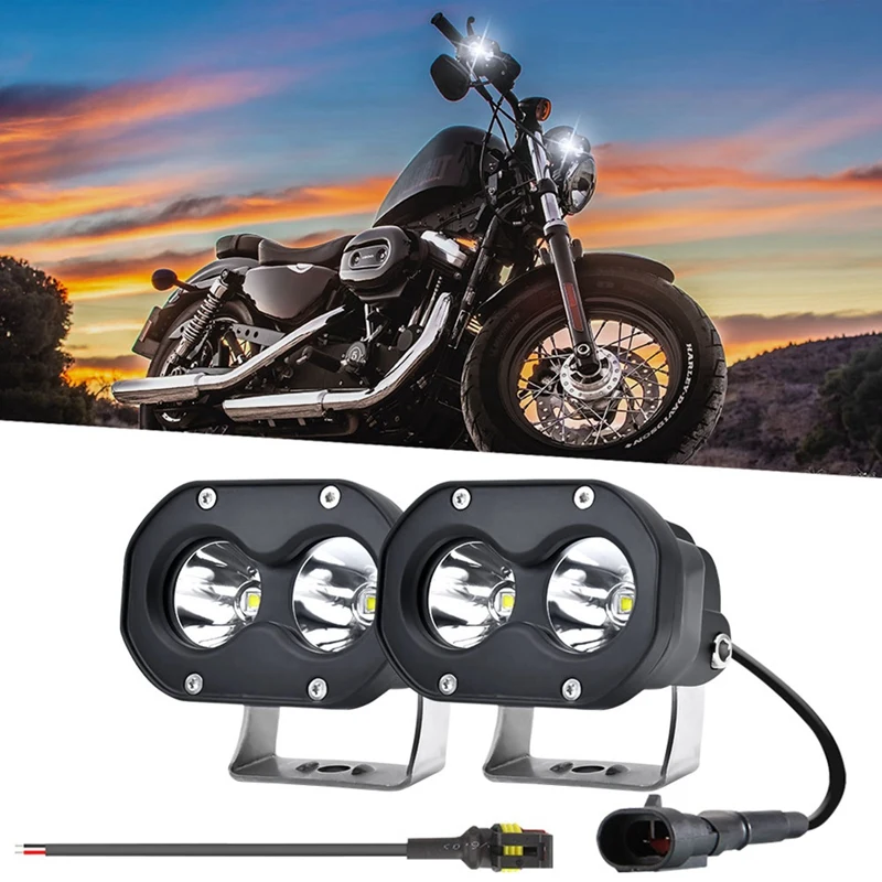 

2 шт., светодиодсветильник фары для мотоциклов и автомобилей