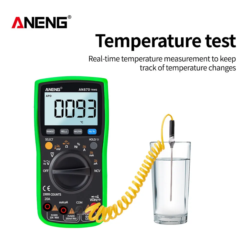 Цифровой мультиметр ANENG AN870 19999 отсчетов True Rms |