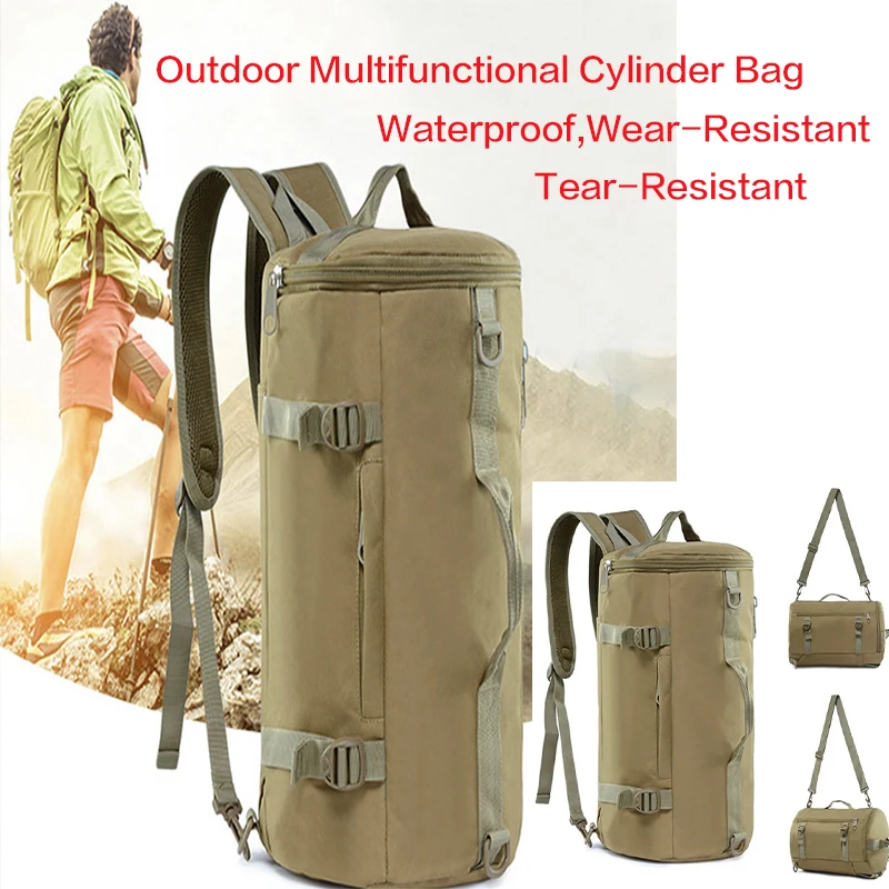 

Men's Outdoor Sport Mountaineering Hiking Camping Hunting Backpack Outdoor Multifunctional Cylinder Bag Army Military Tactical