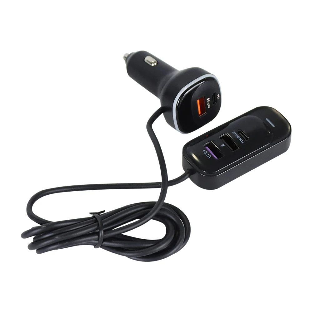 Автомобильное зарядное устройство 105 Вт 5 USB-портов быстрая зарядка Тип C PD 30