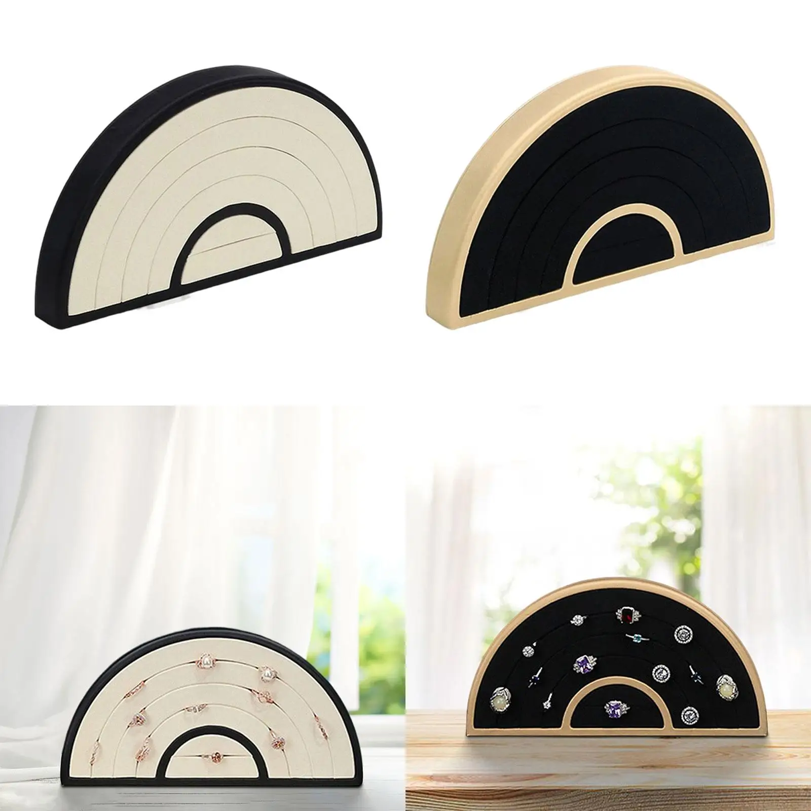 

Velvet Ring Display Holder Ring Rack Countertop Jewelry Organizer Stand Jewelry Rack