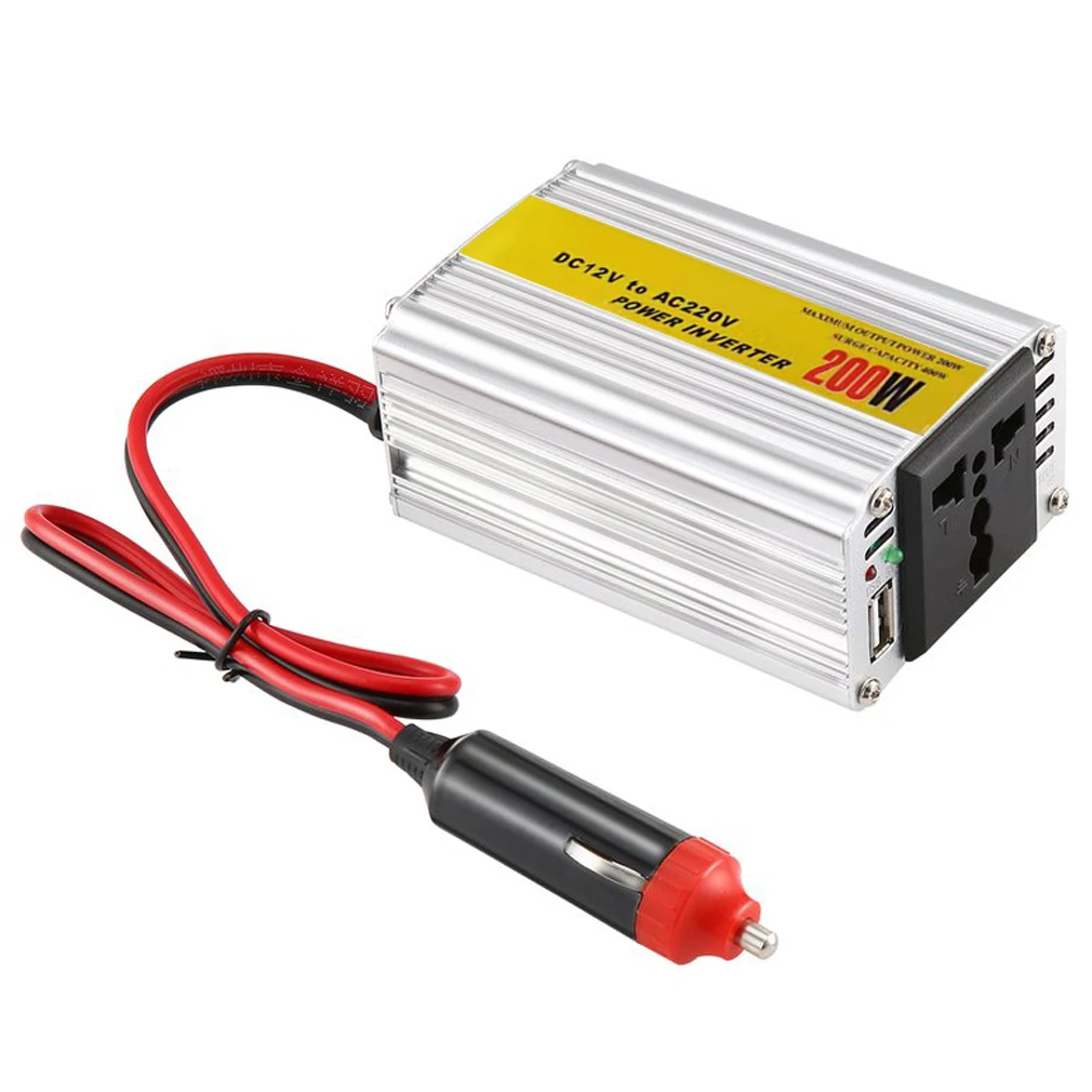 

Automobiles Inverter 12v 220v With Usb Car Power Converter 12V DC To AC 220V Adapter Car Adaptor 200W Car Styling