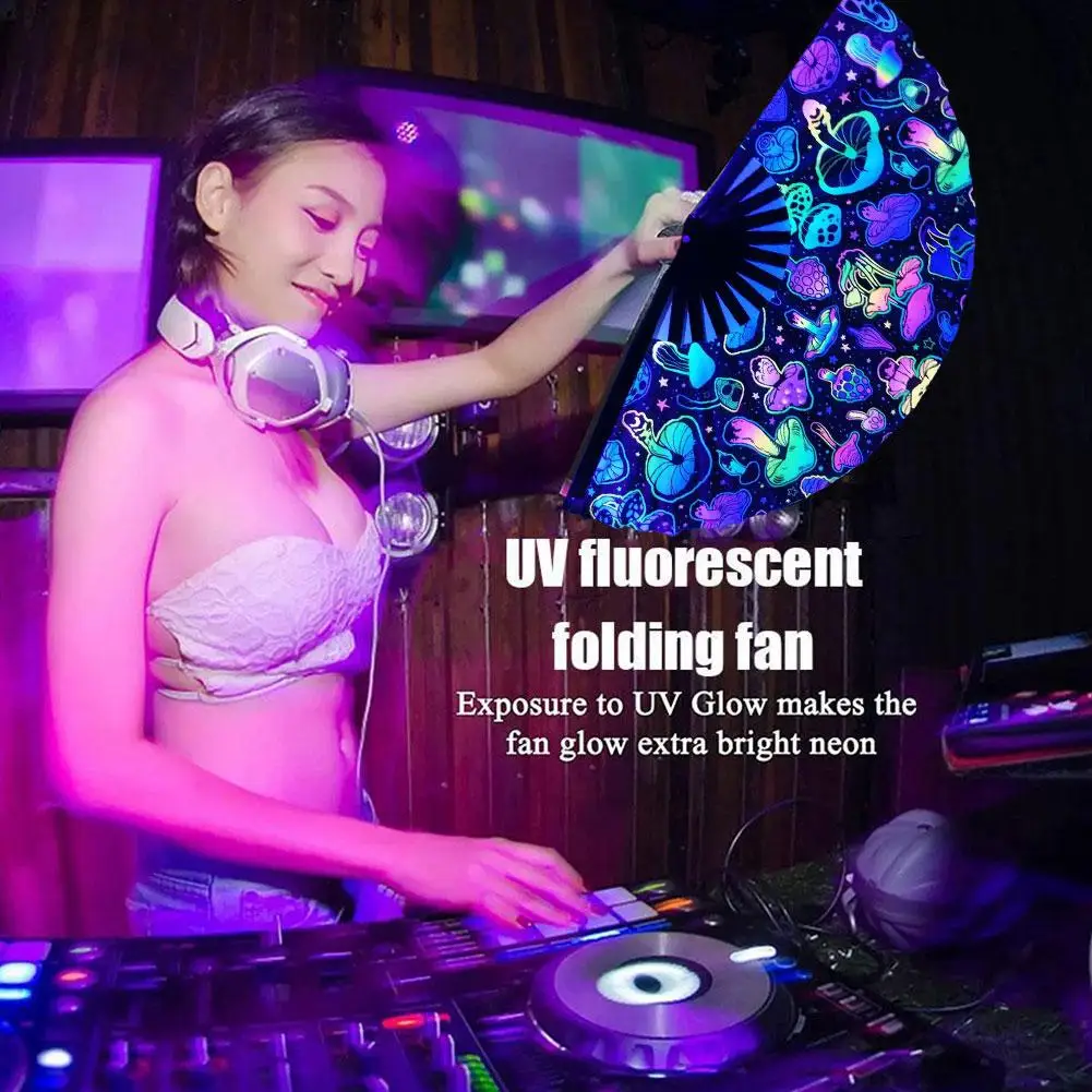 Портативный ручной светоотражающий складной веер легкий маленький в форме гриба