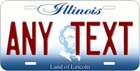 top craft case custom personalized illinois state license plate any text or name novelty auto car tag
