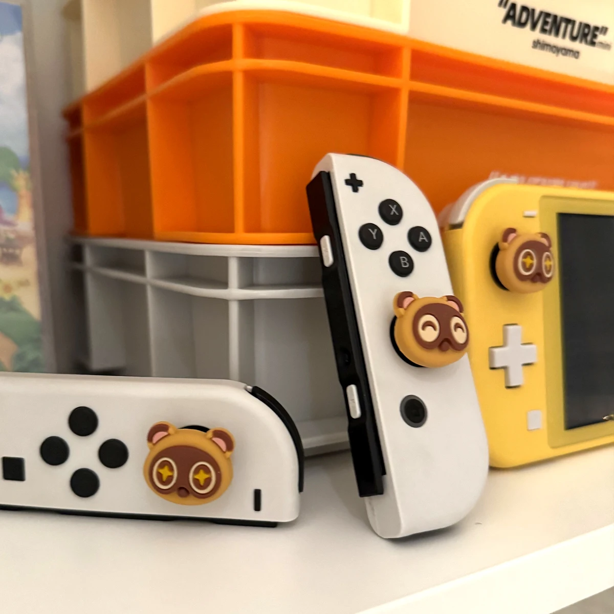 Фото Силиконовые ручки Tanuki-Themed для Nintendo Switch/OLED/Lite/Switch 2 — колпачки для джойстиков в стиле Timmy & Tommy, 4 шт. №2