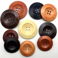 18mm black round decorative handicraft buttons diy childrens manual accessories 4 hole wooden sewing buttons for clothing