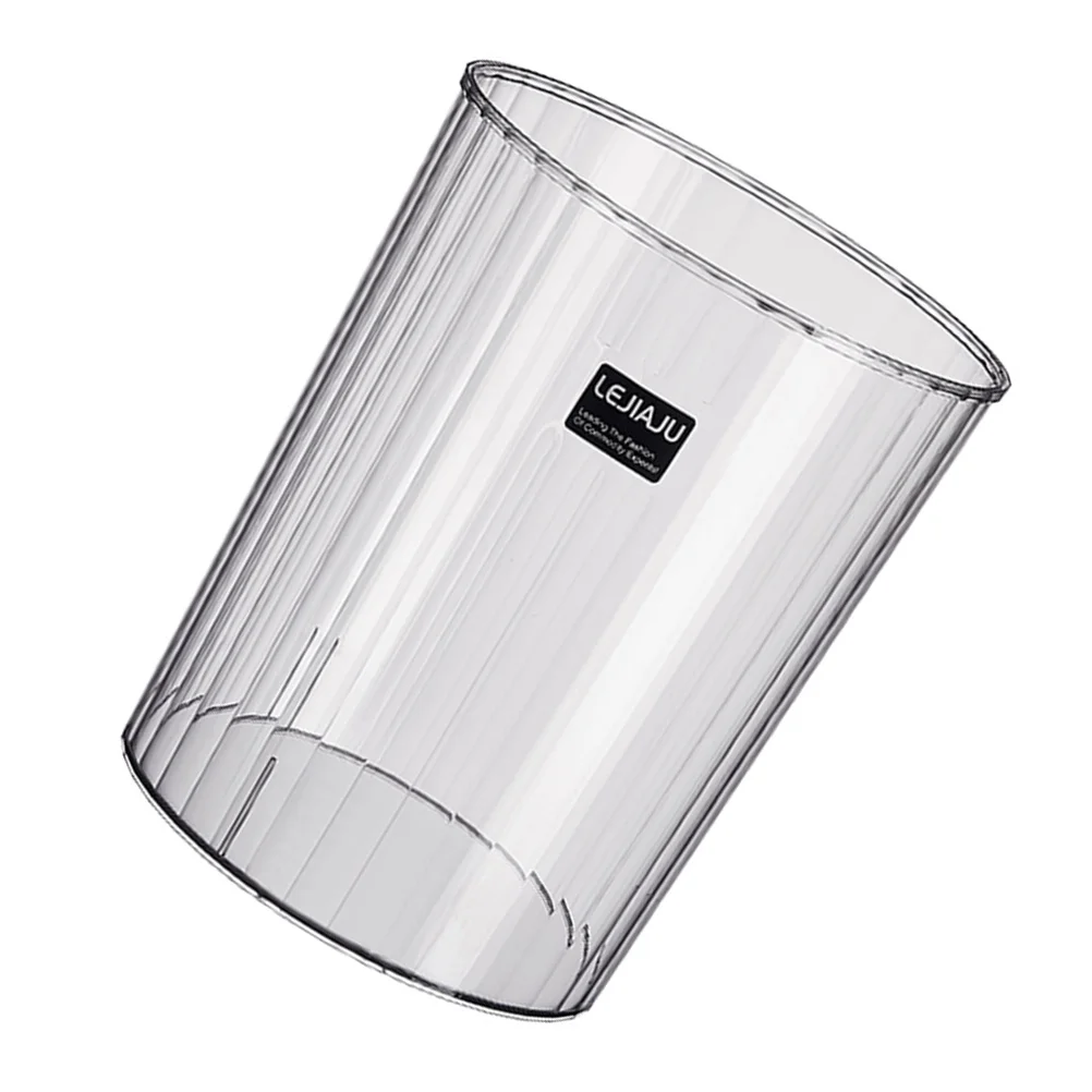 

Trash Can Bin Garbage Wastebasket Basket Waste Container Kitchen Clear Compost Paper Bathroom Office Transparent Home Decorative