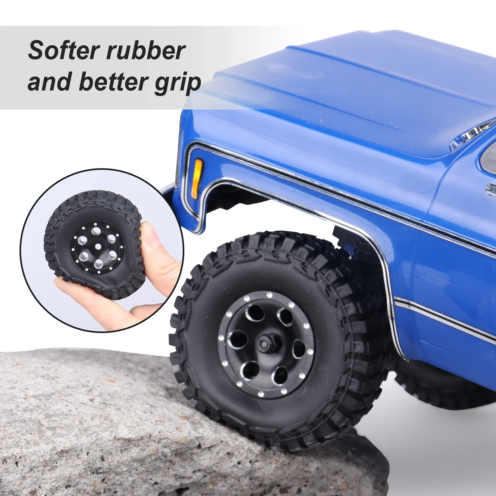 Фото Колеса и шины HobbyPark 1.0 Beadlock, 4 шт., металлические удлиненные проставки для колес, офсеты для 1/24 SCX24 90081 Deadbolt Truck №5