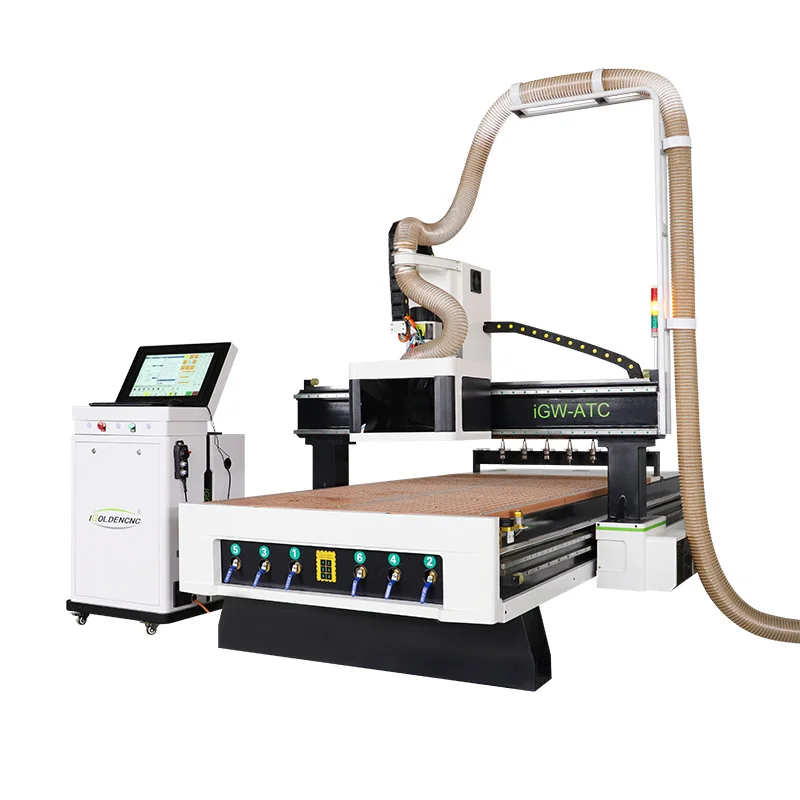 

3 4th Axis Atc Cnc Router 4x8 ft 4*8ft 1300*2500mm 1325 Wood Carving Mdf Furniture Cabinet Door Making Woodworking Machine Price