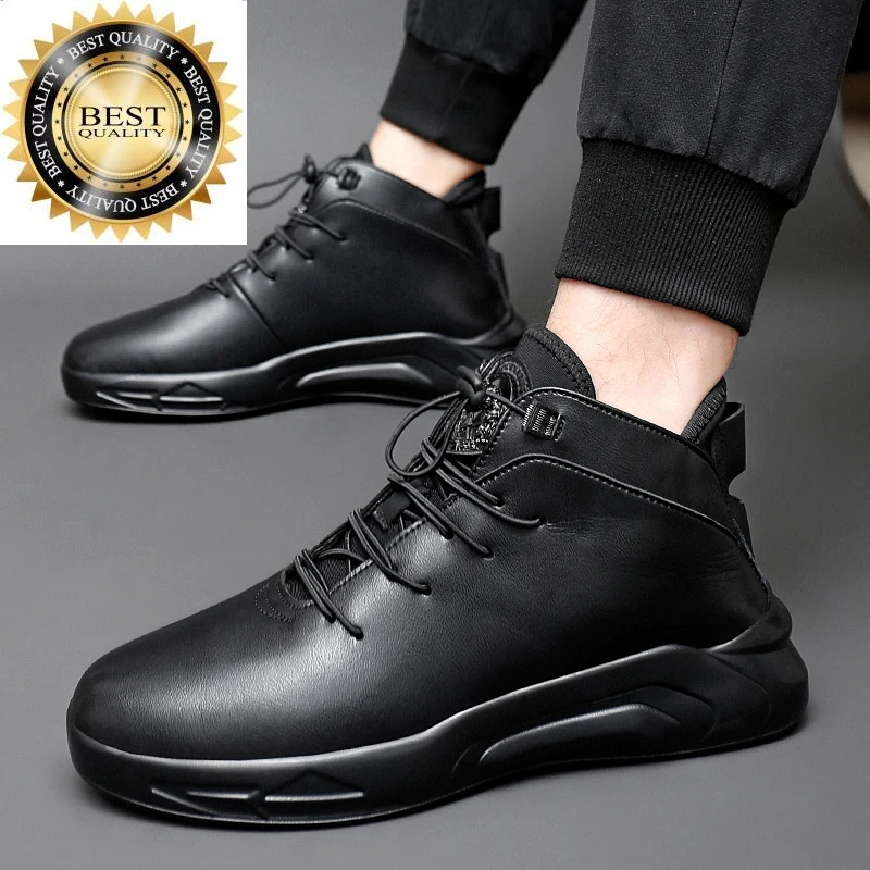 

Sneakers 2023 New Casual Men Shoes plush warm winter shoes High Top Designer Fashion Lace Up Ankle Boots