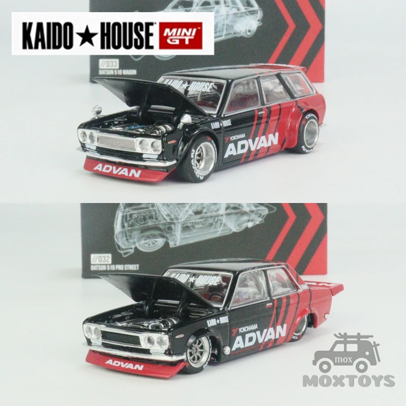 

Kaido House X MINI GT 1:64 Datsun KAIDO 510 Wagon / Pro Street ADVAN Diecast Model Car