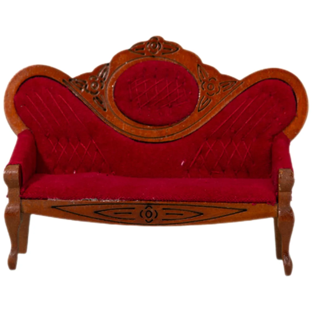 

Miniture House Furniture 1/12 Scale Figure Accessories Miniature Sofa Figurine Baby Dolls Couch Tiny Set Dollhouse