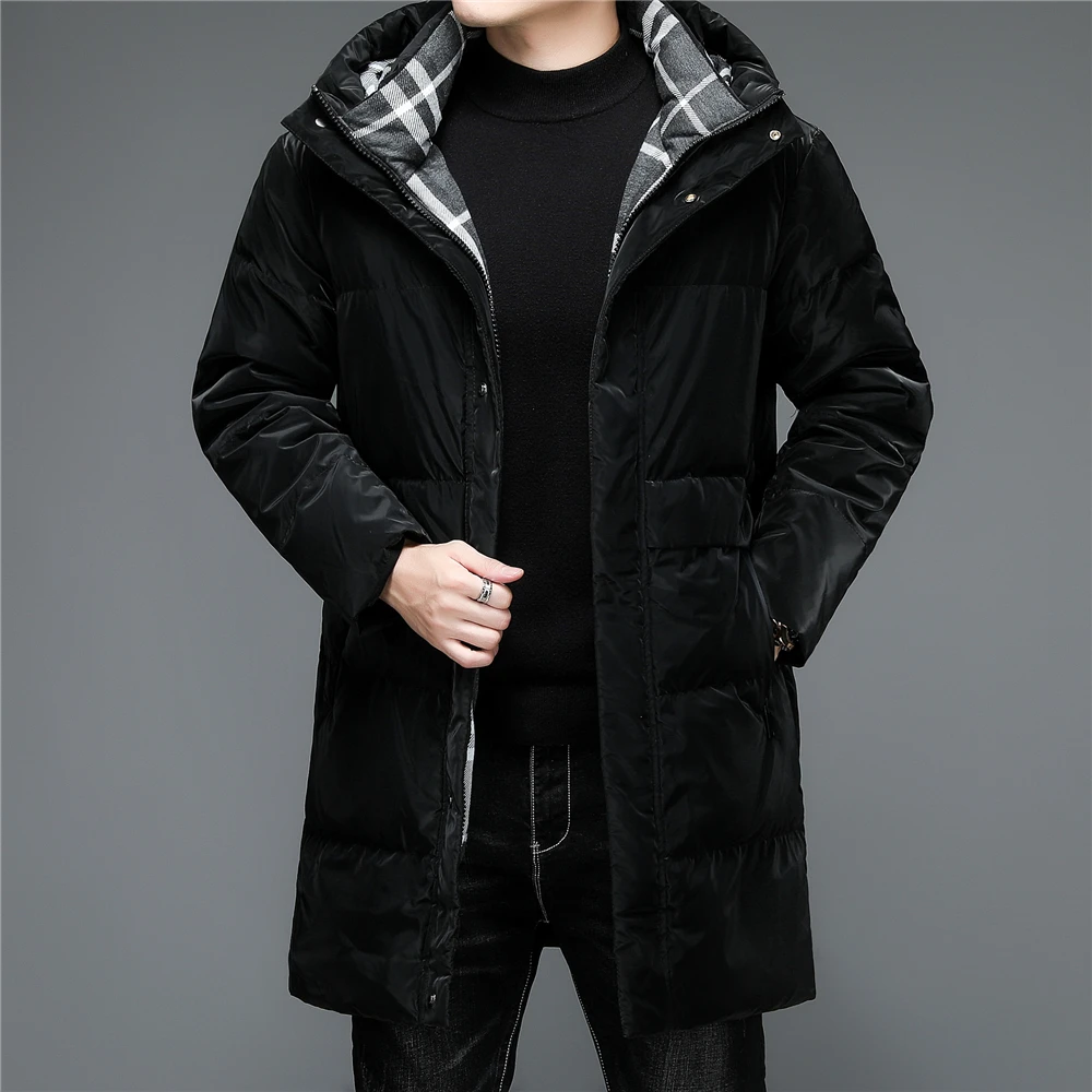 COODRONY Brand Hooded Down Jacket Men Clothing Winter New Arrival Long Pu Coat Thick 90% Gray Duck Down Parkas Windbreaker Z8174