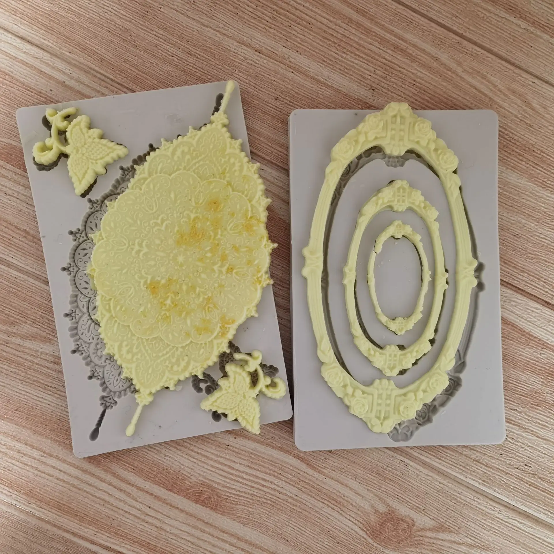 

Photo Frame Silicone Molds Lace Baroque Relief Mould for Polymer Clay Plaster DIY Cake Fondant Cookies Soap Candle Decor Tool
