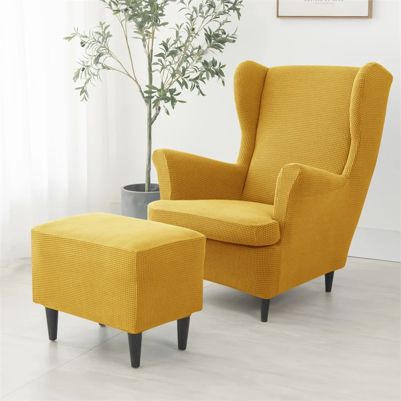 

Covers Fleece Polar Cushion Wingback Cover Covers Slipcover Removable Sofa Stretch Seat Armchair Solid Chair Color Protector