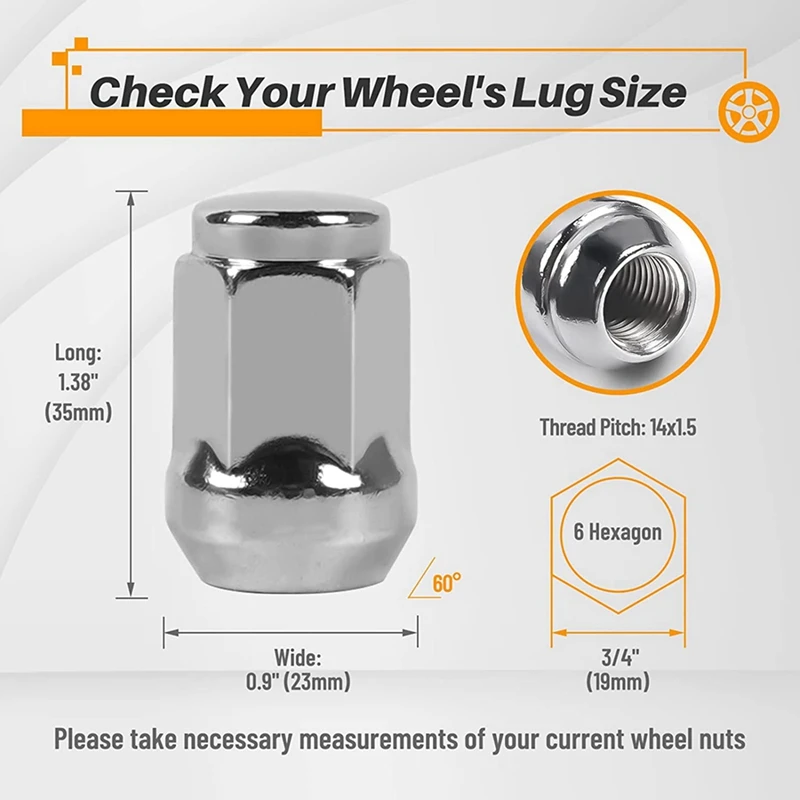 Гайки Наконечники 14x1 38-19 мм 60 шт. гайки наконечники 3/4 дюйма высокие 1999
