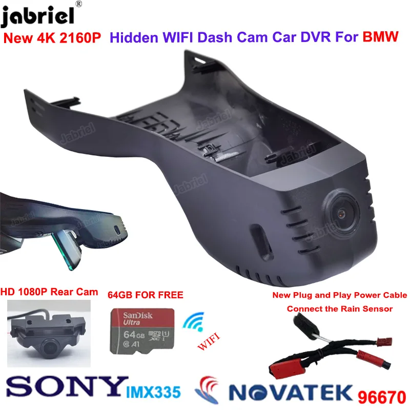 

2K 4K Dash Cam Car Dvr Camera Front and Rear Recorder For BMW X6 G06 For BMW X6 40i For BMW X6 30d For BMW X6 40d 2020 2021 2022