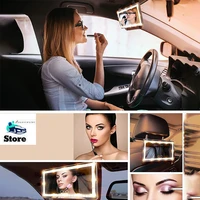 rechargeable pratical car vanity mirror 60 leds touch screen 3 light modes suitable for automobiles trucks suvs bedrooms