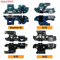 20 pcs original usb dock charger charging port connector flex cable for oppo a1k a3s a5s realme 8i centro de carga replacement