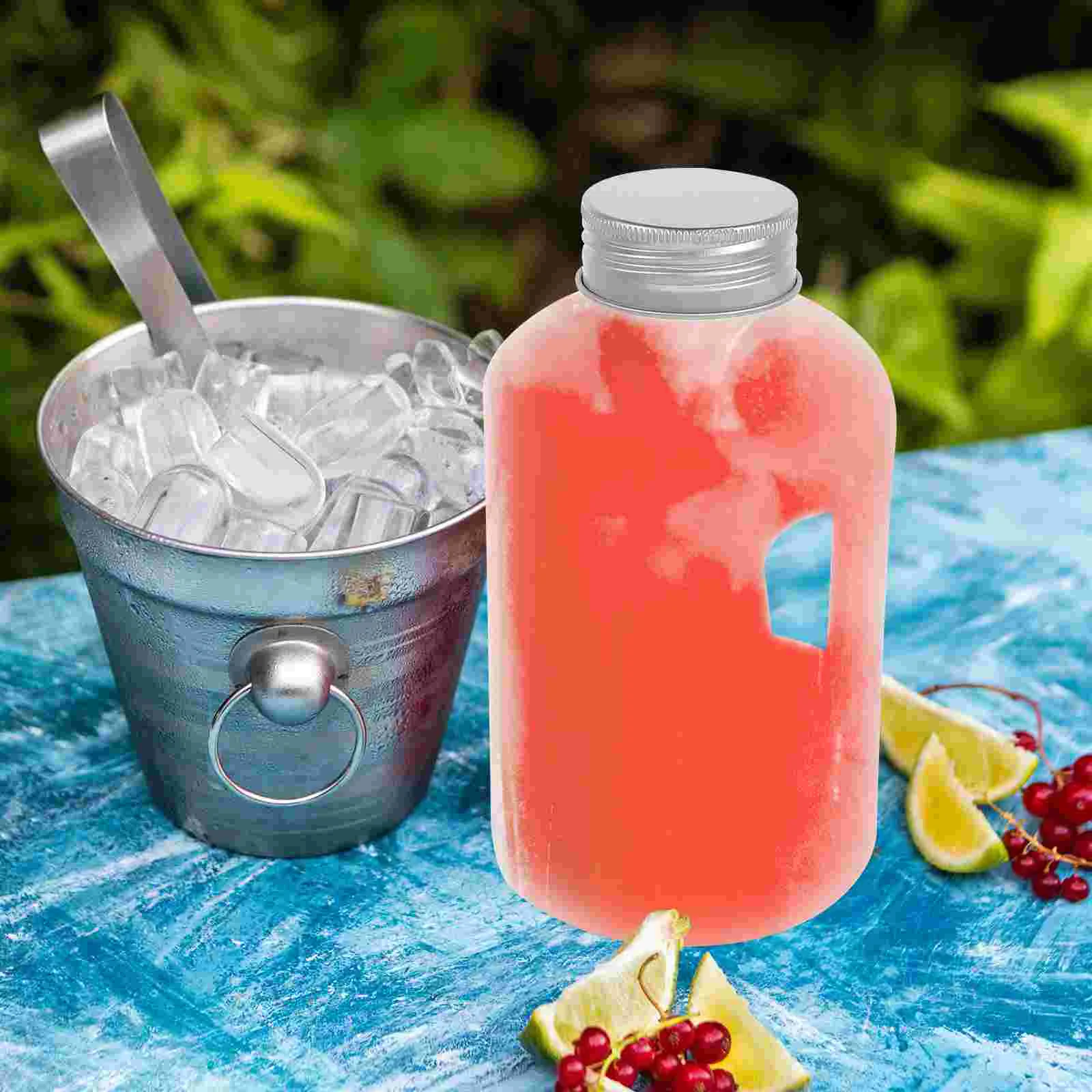 

3 Pcs Juice Bottle Milk Tea Container Water Storage Jug Plastic Bottles Beverage Fridge Soda Smoothie Go Carton Drinking