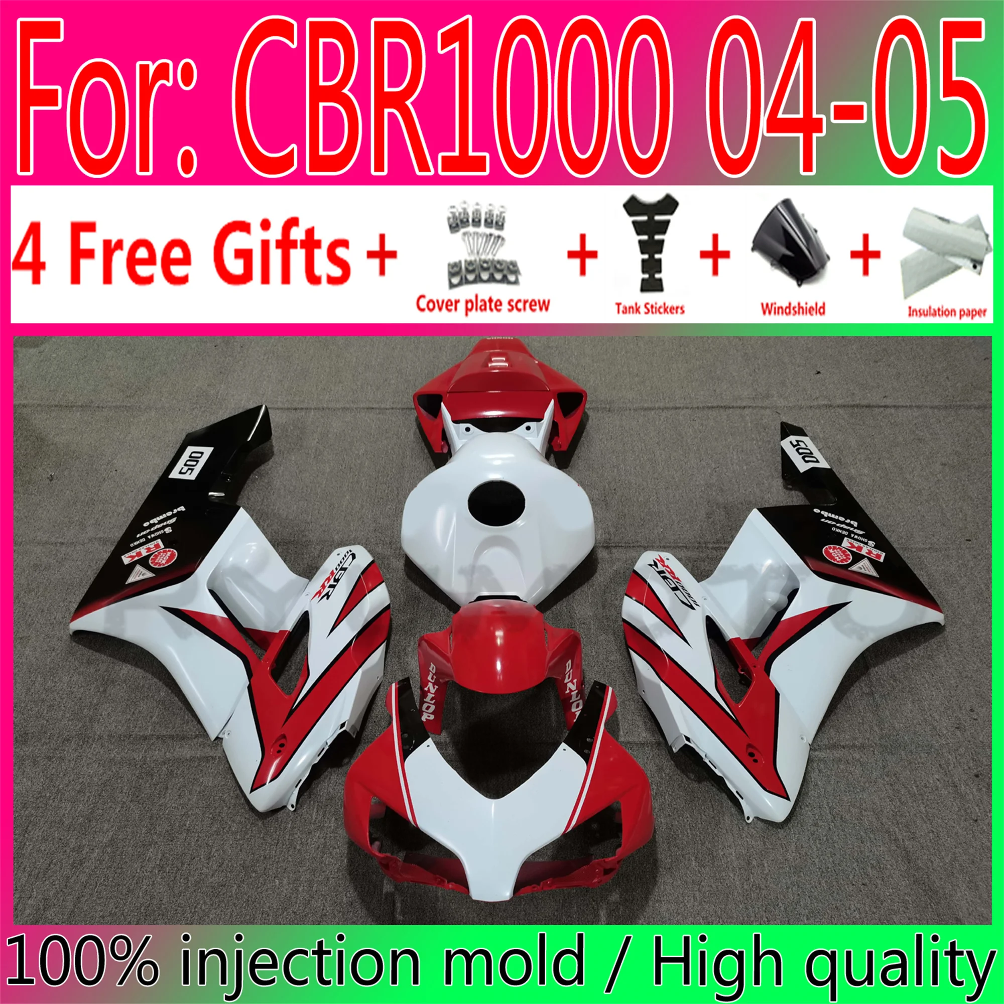 

Новый набор обтекателей для литья под давлением ABS для мотоцикла Honda CBR1000RR 2004 2005 обтекатель Cbr 1000 rr 2004 2005 обтекатель