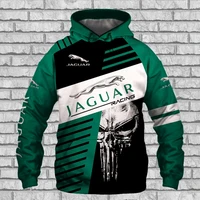 2022 new fashion jaguar car logo hoodie 3d digital printed casual fashion sweatshirt punk streetwear outdoor men sportswear