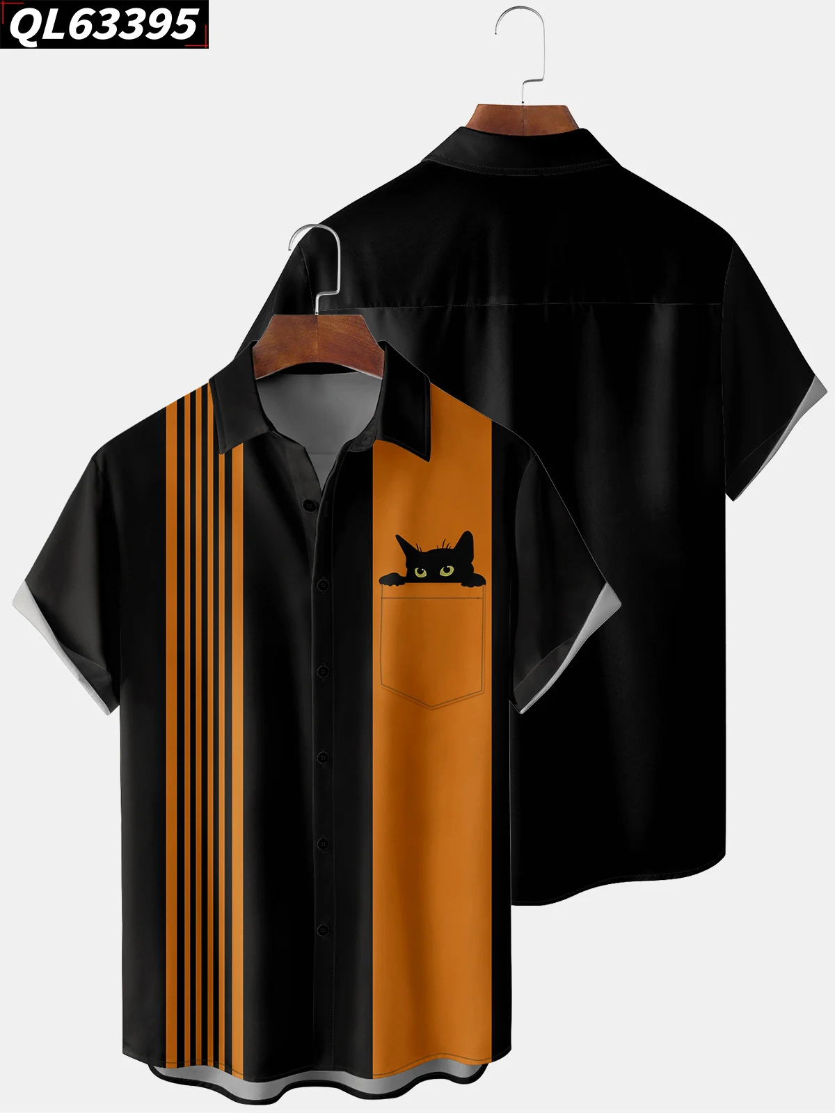 

Новинка 2023, мужские рубашки, летняя модная гавайская рубашка в полоску, с рисунком кота, фламинго, пива, оригинальная Мужская Уличная одежда