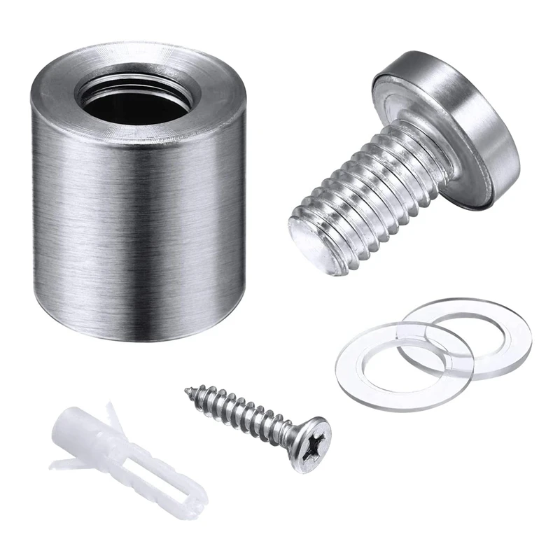 

50 Packs Advertising Screws Standoff Mounts Glass Acrylic Nail For Glass Artwork And Sign Displays (3/4 X 1 Inch)