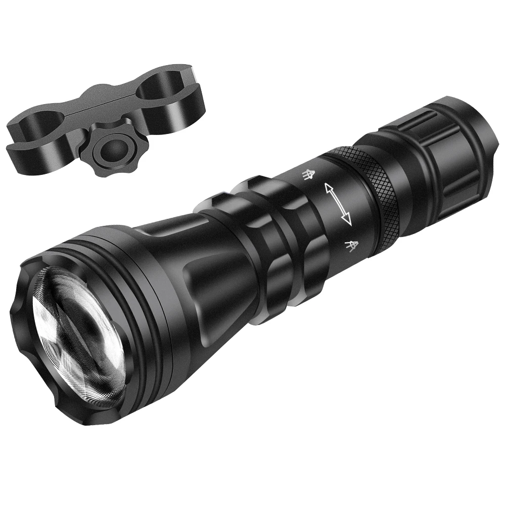 UniqueFire Upgraded 2001 850nm/940nm LED Tactical Flashlight+Scope Mount Night Vision 5W/3W Infrared Light 3 Modes for Hunting