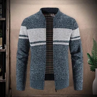 stylish autumn coat zipper anti shrink stretchy wear resistant winter jacket autumn jacket men sweater jacket