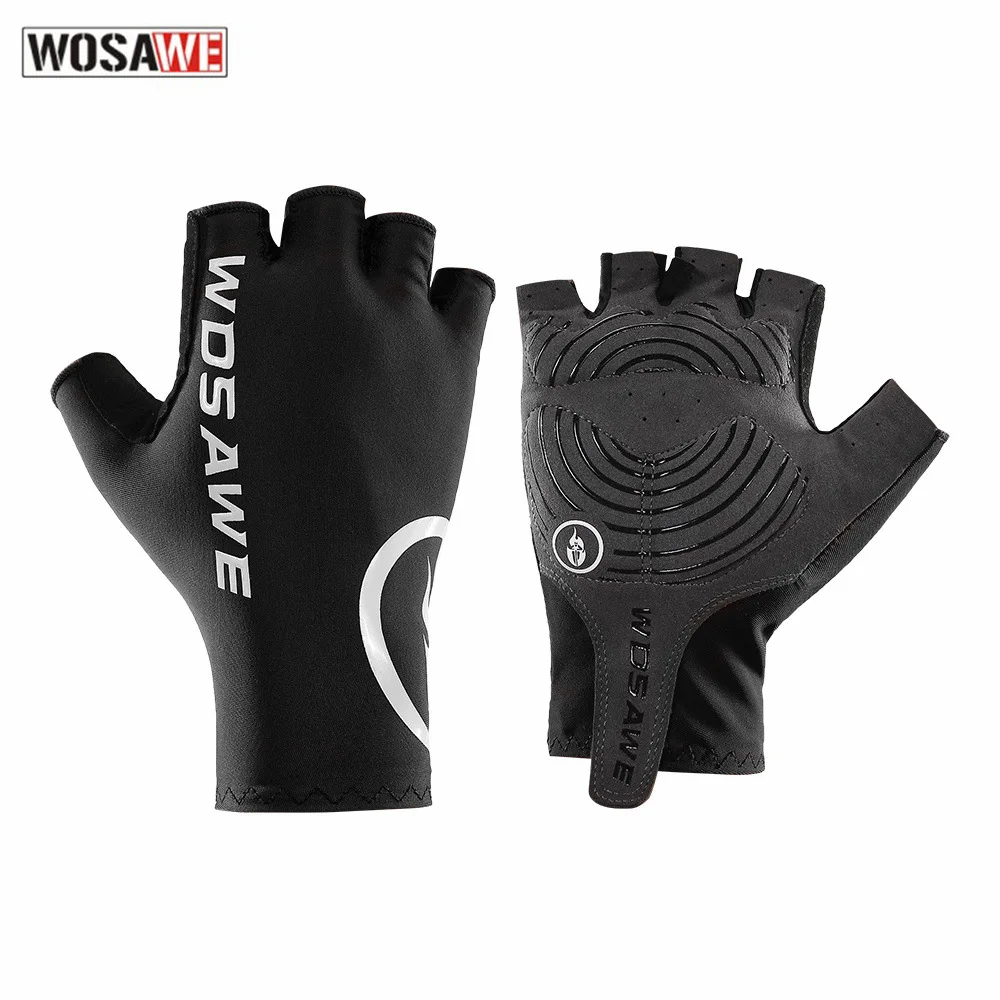 Купи WOSAWE Cycling Half Finger Gloves Fingerless Gloves Anti-slip Bicycle Lycra Half Finger Mitten for Mtb Road Bike Sports Racing за 659 рублей в магазине AliExpress