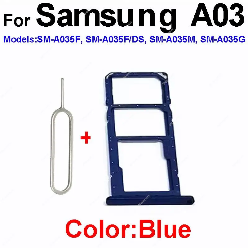 Держатель лотка для SIM-карты Samsung A03 A035F/A03s A037F/A03 Core A032F Адаптер Разъем Запасные
