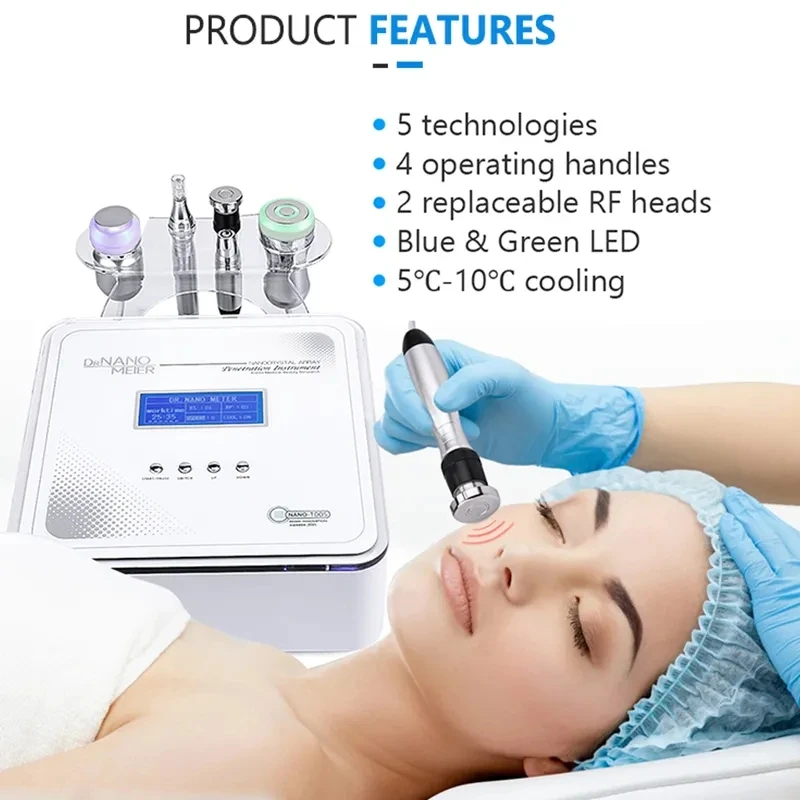 

4 in 1 No Needle Mesotherapy RF Cooling Therapy BIO Micro Current Dermapen Microneedling System Salon Spa Facial Beauty Machine