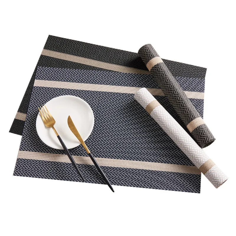 

PVC Placemat for Dining Table Mat Set Placemat Rectangle Place Mat Accessories Cup Wine Decorative Mat Placemats for Table