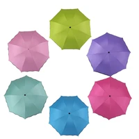 colorful portable womens umbrella uv protection sunscreen three folded sunshade umbrella competitive price pocket flexible