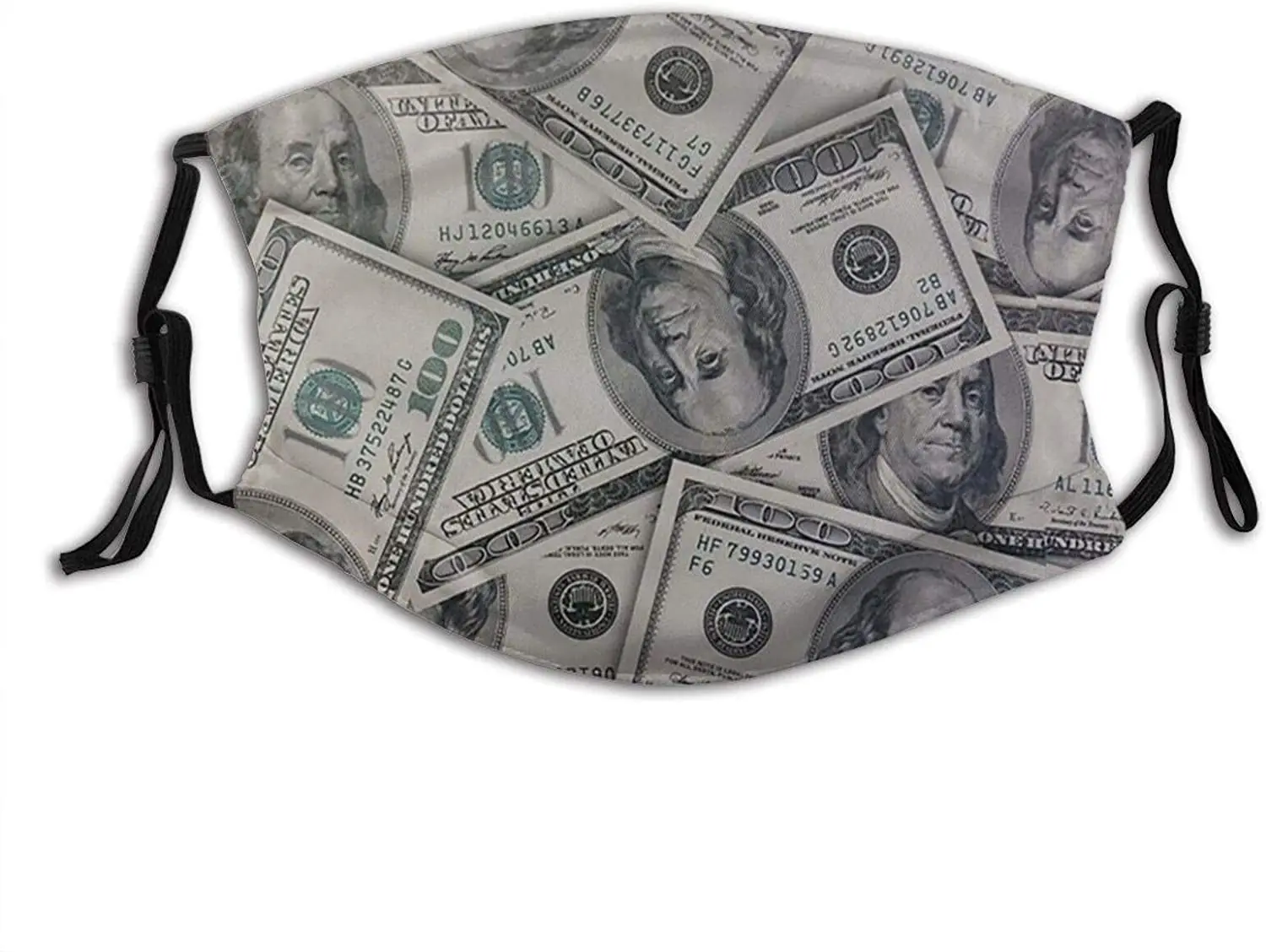 

Face Mask Bandanas With 2 Filter,Dollar Faces Dust-Proof Masks,Face Balaclava For Men Women