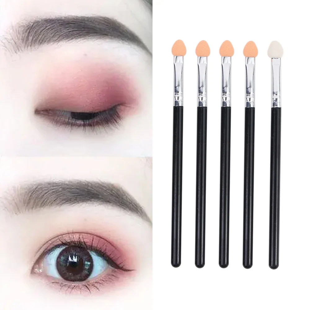 

5Pcs Portable Eyeshadow Sponge Brush Stick Eye Shadow Eyeliner Eyebrow Lip Applicator Eyes Makeup Cosmetic Tool