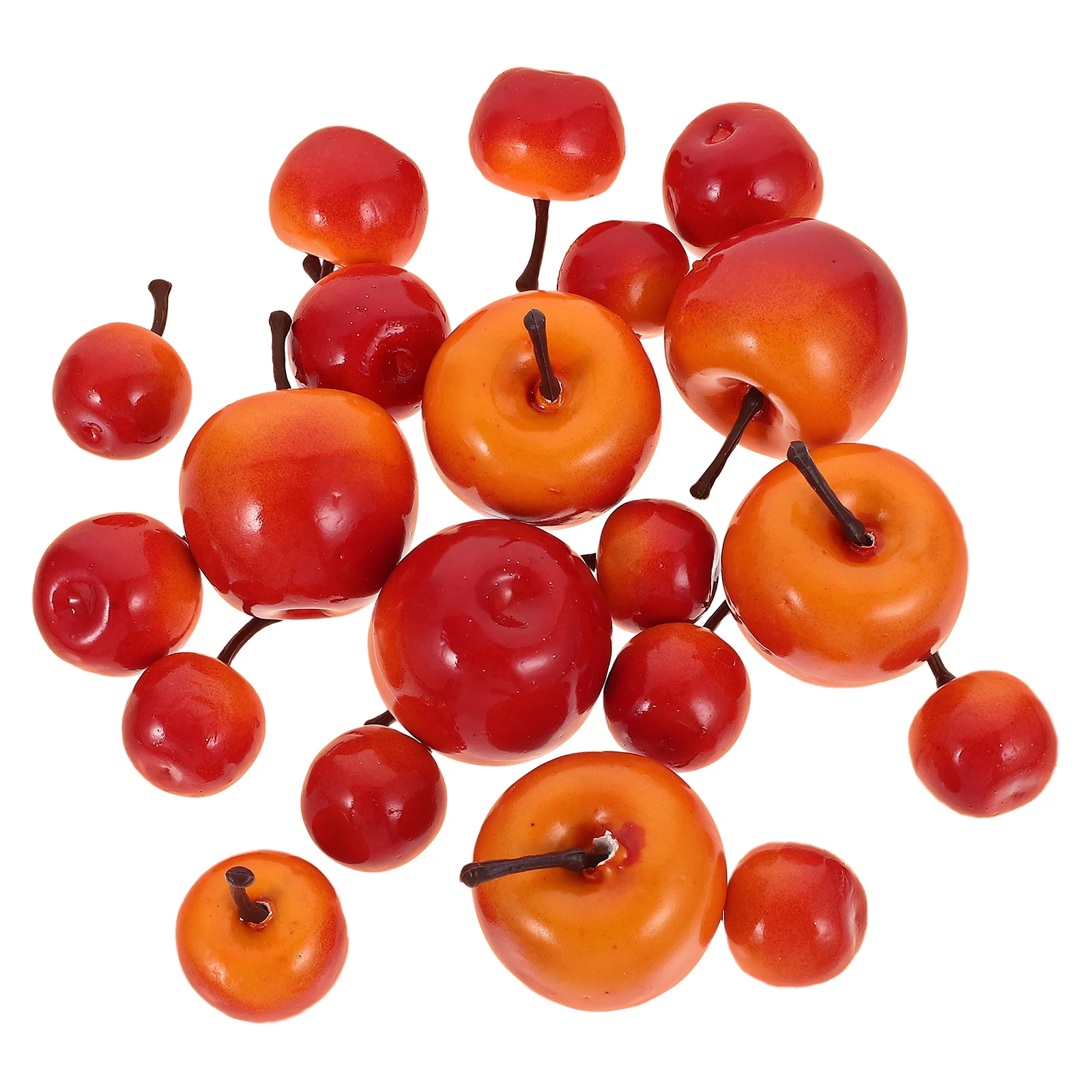 

20 Pcs Fake Red Apples Flowers Fruit Farmhouse Decorations Foams False Artificial Mini Photo Prop Fruits