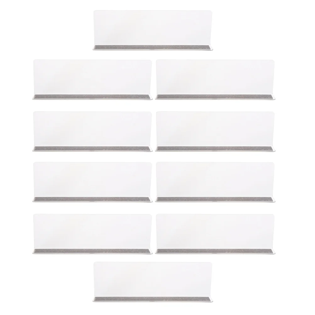 

10 Pcs Partition Plate Classification Racks L-shaped Shelf Dividers Magnetic Goods Separators Plastic Side Splitters Cut