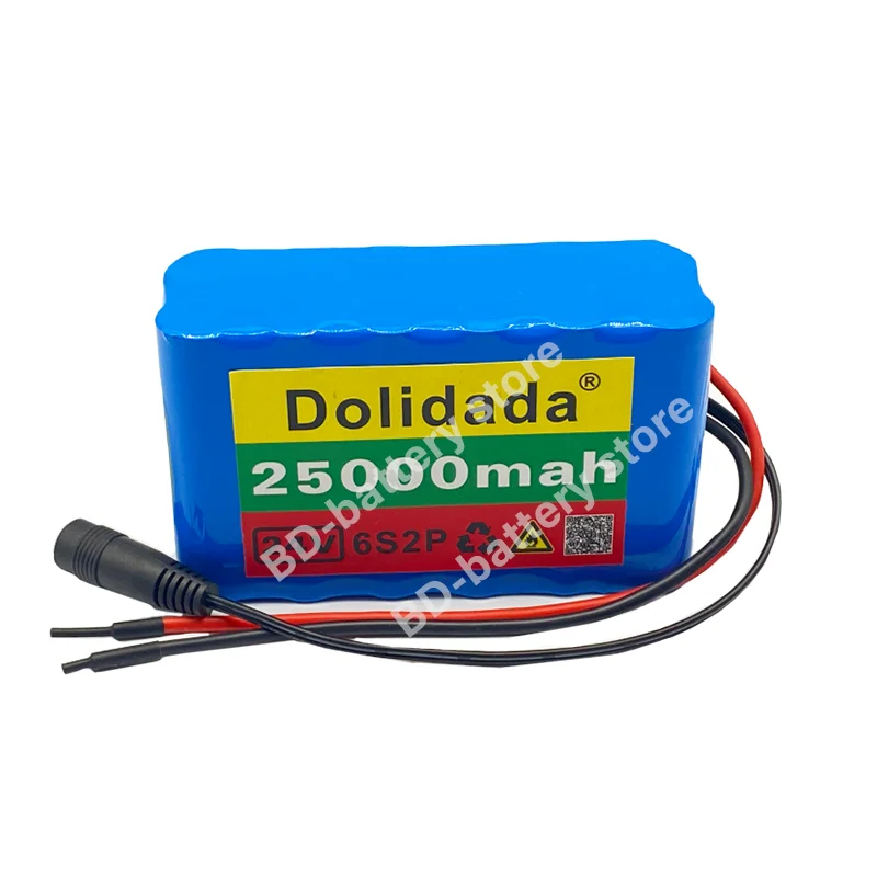Новая 6S2P 24V 25Ah 18650 батарея литий-ионная 25.2v 25000mAh для электрического велосипеда/мопеда, с пакетом Li-ion и зарядным устройством.