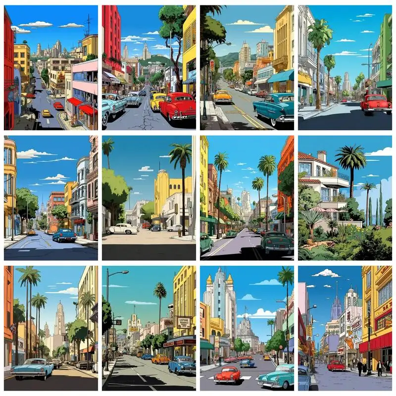 RUOPOT пейзаж краска по номерам наборы для взрослых DIY акриловая ремесла дома