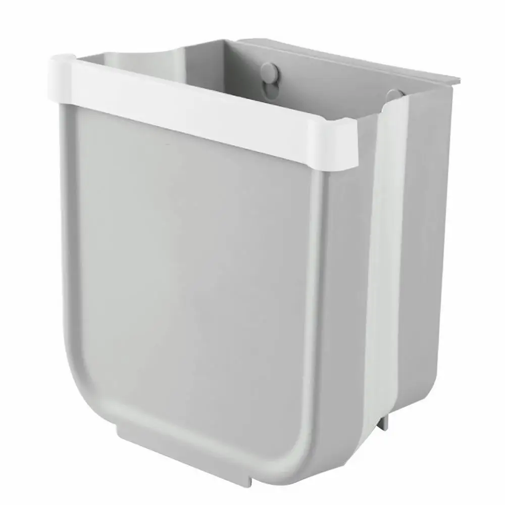 

Folding Trash Can Hanging Trash Can Free Punch Garbage Bin for Kitchen Cabinet Door Drawer Bedroom Waste Storage Case