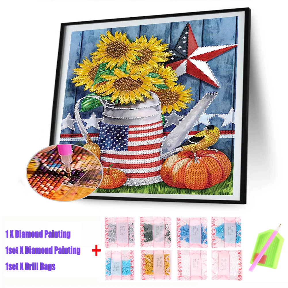 

Набор для алмазной живописи «сделай сам», стразы с цветами, частичная особая форма, украшение для стен, Творческая мозаика, подарок для дома...